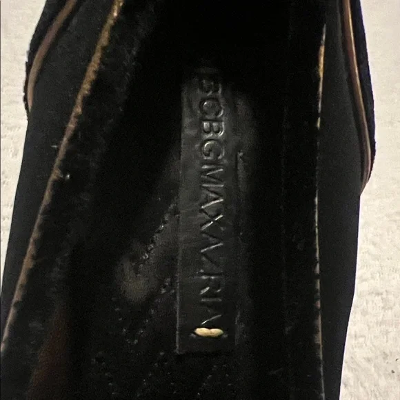 BCBG Maxazria Velvet/Satin 37/7B Black 3.5” Sexy Block Heel EUC (N) - Picture 15 of 16